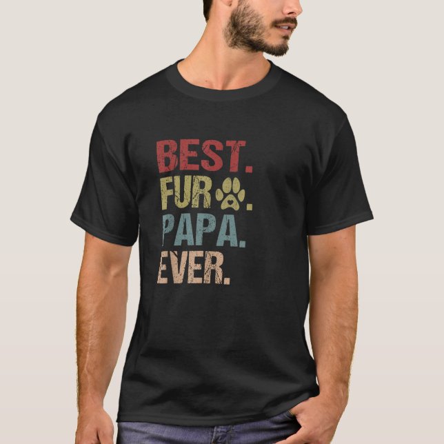 T-shirt Meilleur Fur PAPA Jamais Drôle Fur Papa Tee Pères  (Devant)