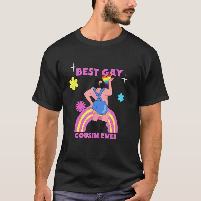 T-shirt Meilleur Gay Cousin Jamais Lgbt Pride Costume de f (Devant)