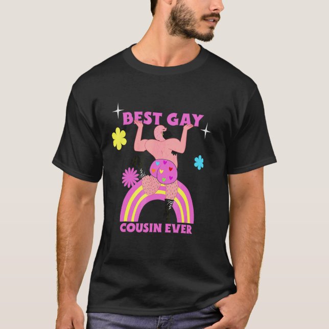 T-shirt Meilleur Gay Cousin Jamais Lgbt Pride Costume de f (Devant)