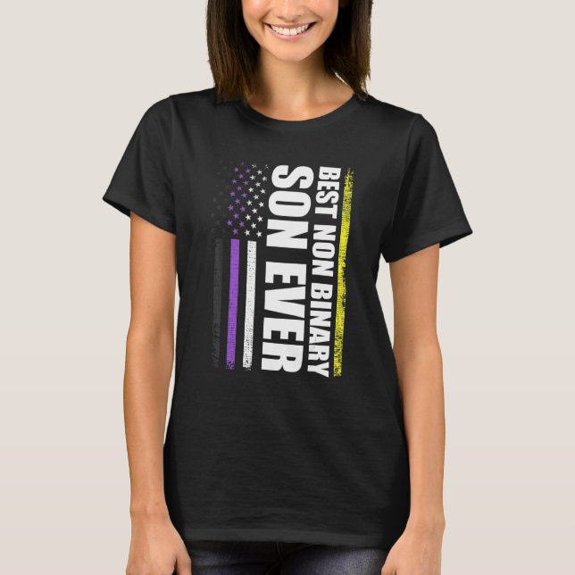 T-shirt Meilleur Gay pride Lgbt Fils Non Binaire (Devant)