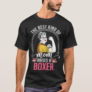 T-shirt Meilleur Genre De Maman Soulève Une Boxe