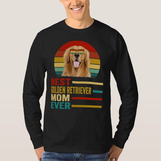T-shirt Meilleur Golden Retriever Maman jamais Retro (Devant)