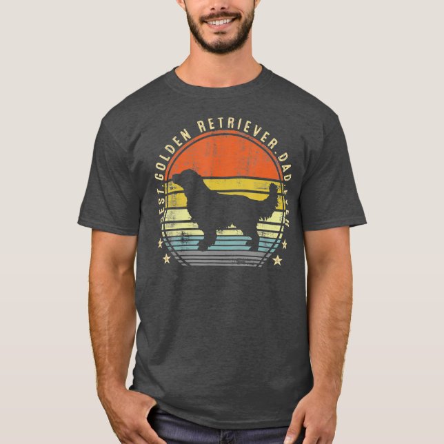 T-shirt Meilleur Golden Retriever Papa Jamais Daddy Dons C (Devant)