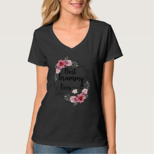 T-shirt Meilleur Grammy Jamais Femmes Décoration Florale G