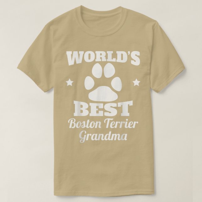 T-shirt Meilleur grand Amoureux des chiens de Boston Terri (Design devant)