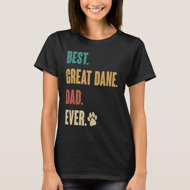 T-shirt Meilleur Grand Dane Papa Grand Dane Chien (Devant)