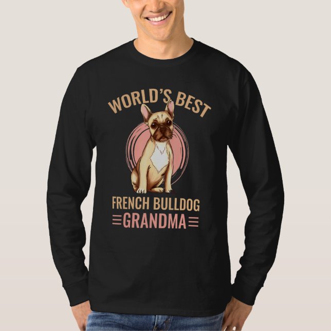 T-shirt Meilleur grand-mère de Bulldog (Devant)