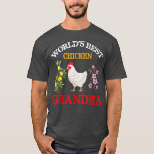 T-shirt Meilleur grand-mère de poule au monde drôle
