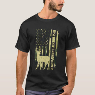 T-shirt Meilleur Grand-Père Buckin' Ever Camouflage Chasse