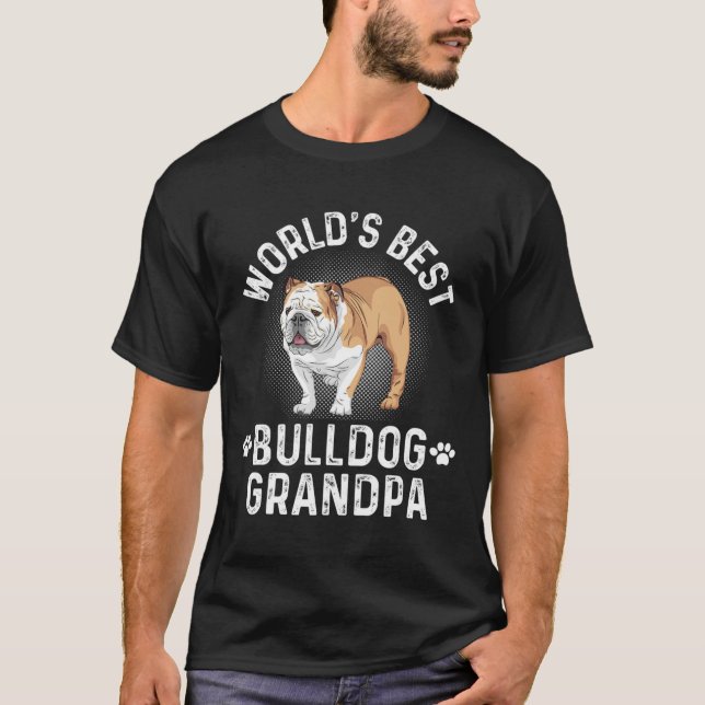 T-shirt Meilleur grand-père Bulldog - Chien grand-père (Devant)