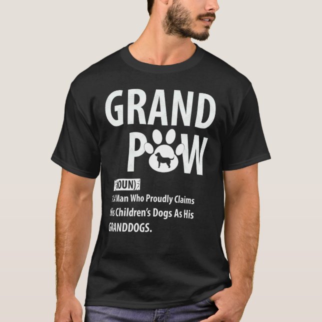 T-shirt Meilleur grand-père chien jamais grand-papaye Retr (Devant)