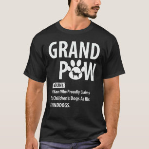 T-shirt Meilleur grand-père chien jamais grand-papaye Retr