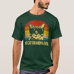 T-shirt Meilleur grand-père de chat jamais vintage t-shir