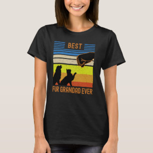 T-shirt Meilleur Grand-Père De Fourrure Jamais Drôle Vinta