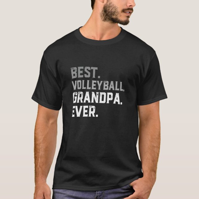 T-shirt Meilleur Grand-Père De Volley-Ball Pour Hommes Fêt (Devant)