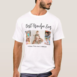 T-shirt Meilleur grand-père Ever petits-enfants 5 Photo Co