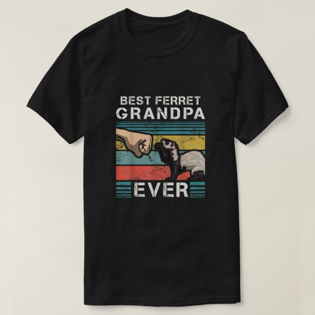 T-shirt Meilleur Grand-Père Ferret (Design devant)