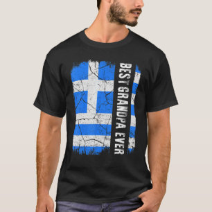 T-shirt Meilleur grand-père grec jamais Grèce Drapeau Fête