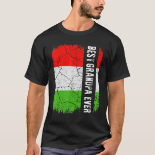 T-shirt Meilleur grand-père hongrois jamais Hongrie Drapea