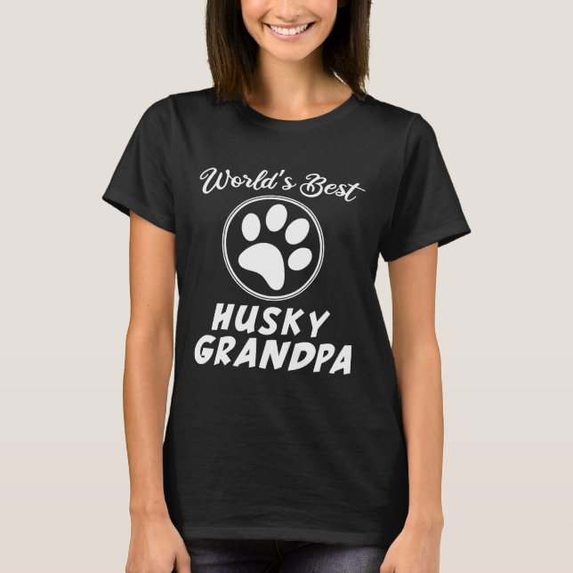T-shirt Meilleur grand-père Husky (Devant)