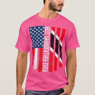 T-shirt Meilleur Grand-Père Jamais Américain Trinité-Et-To
