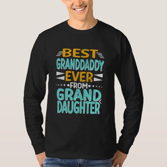 T-shirt Meilleur grand-père Jamais de grand-fille, Moderne (Devant)