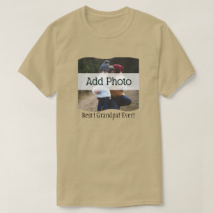 T-shirt Meilleur Grand-Père Jamais ! Family Photo heart Cu