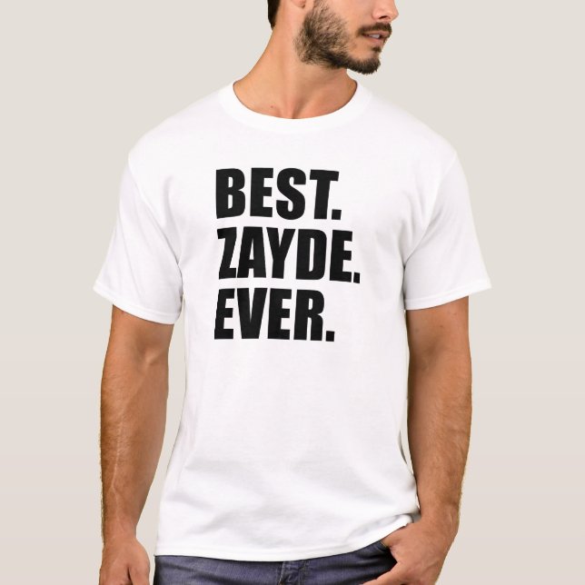 T-shirt Meilleur grand-père juif jamais Zayde (Devant)
