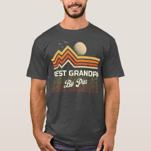 T-shirt Meilleur Grand-Père Par Far Men Golf Retro Décor C