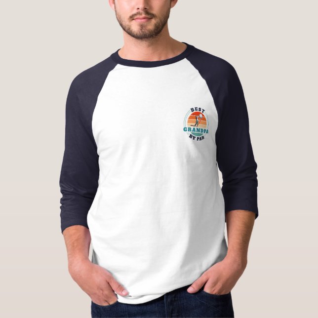 T-shirt Meilleur Grand-Père Par Par Retro Custom Golf (Devant)