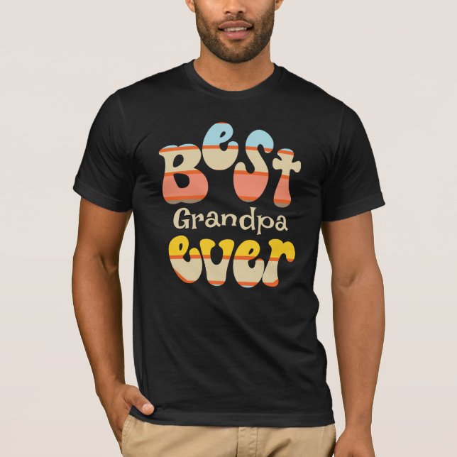 T-shirt Meilleur Grand-Père Rétro (Devant)