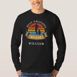 T-shirt Meilleur Grand-Père Rétro Par Personnalisé Golfeur