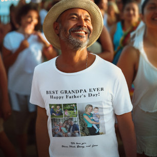 T-shirt Meilleur grand-père Vous aimez toujours collage ph