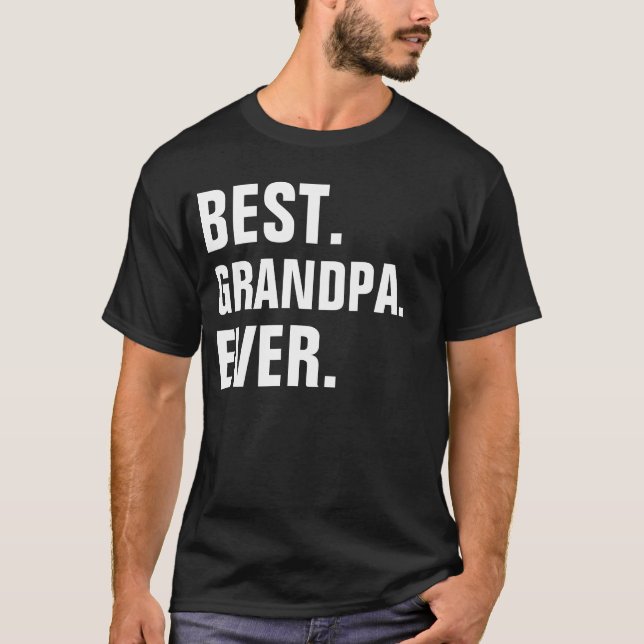 T-SHIRT MEILLEUR GRANDPA JAMAIS (Devant)