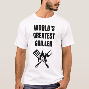 T-shirt Meilleur Griller du monde   Conception du modèle B