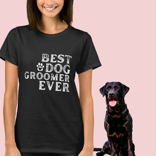 T-shirt Meilleur Groomer de chiens Art Word
