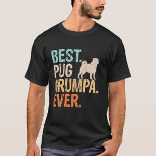 T-shirt Meilleur Grumpa Pug Jamais Amoureux des Chiens Gra