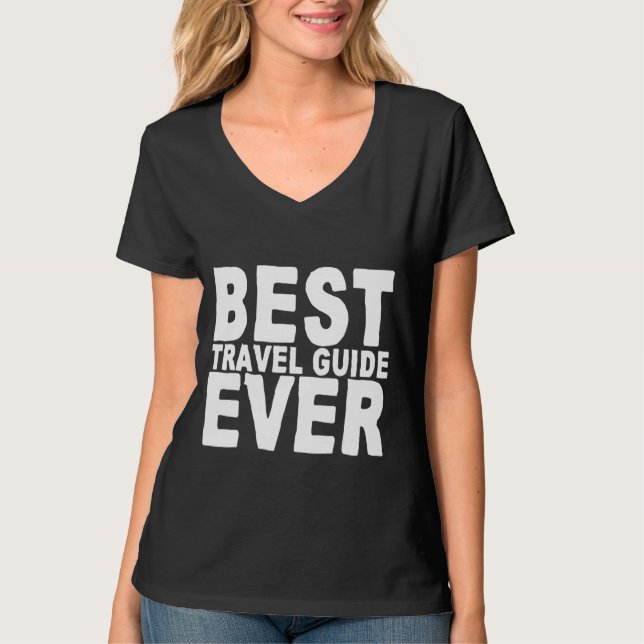 T-shirt Meilleur guide de voyage jamais (Devant)