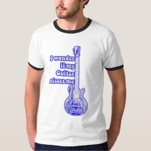 T-shirt Meilleur guitariste du monde. bleu vintage
