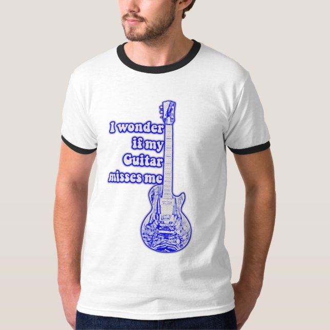 T-shirt Meilleur guitariste du monde. bleu vintage (Devant)