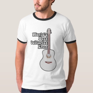 T-shirt Meilleur guitariste du monde. vintage coloré