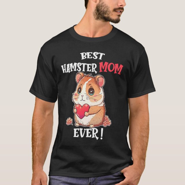 T-shirt Meilleur Hamster Maman toujours mignonne Valentine (Devant)