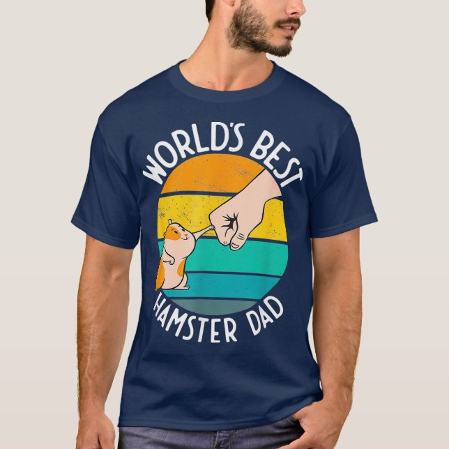 T-shirt Meilleur Hamster Papa Design (Devant)