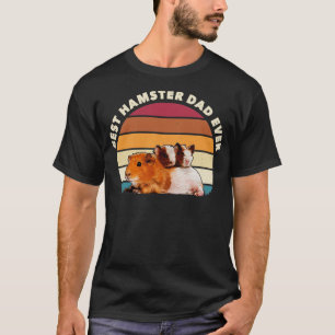 T-shirt Meilleur Hamster Papa Jamais Rétro Vintage Hamster