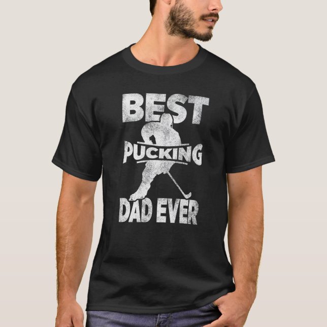 T-shirt Meilleur homme canette papa Joueur de hockey sur g (Devant)