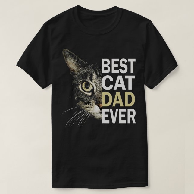 T-shirt Meilleur homme Chat papa jamais Drôle Amoureux des (Design devant)