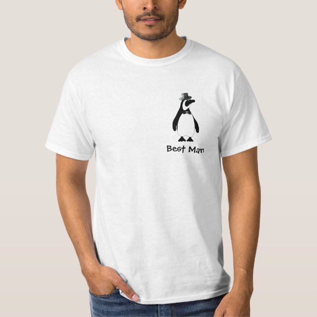 T-shirt Meilleur homme pénuin (Devant)