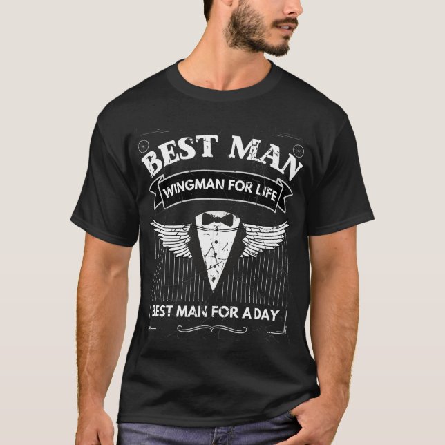 T-shirt Meilleur Homme Wingman Design (Devant)