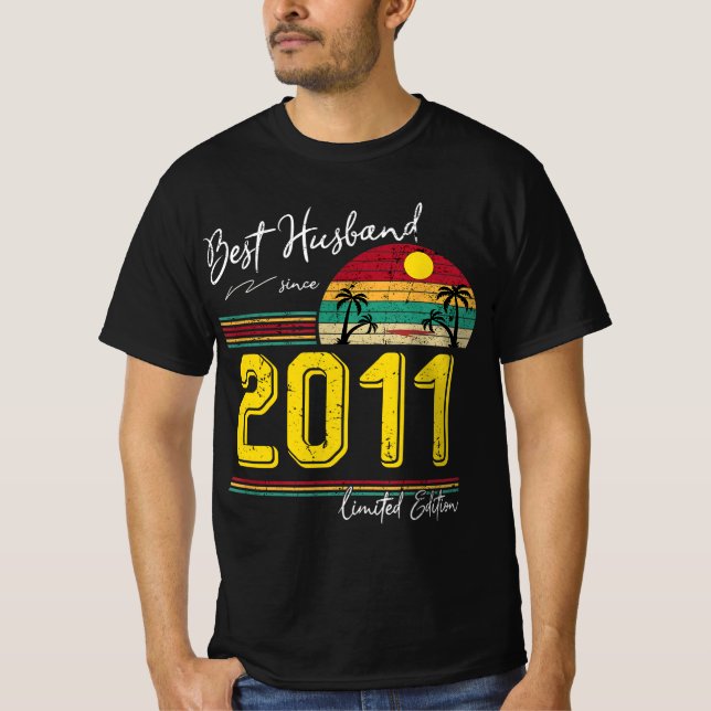 T-shirt Meilleur Husman Mariage Anniversaire Cadeaux Mari  (Devant)