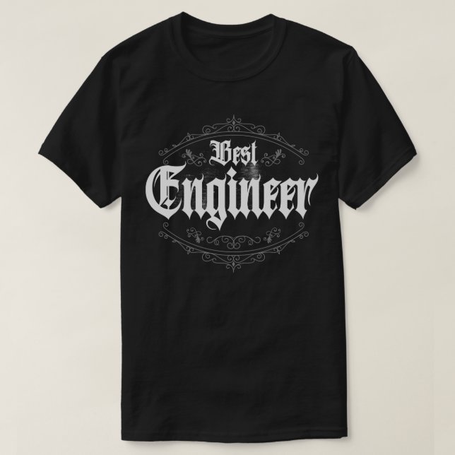 T-shirt Meilleur ingénieur classique (Design devant)